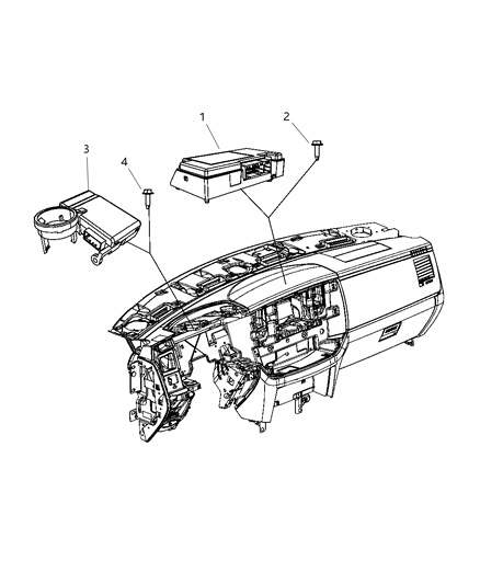 2008 Dodge Ram 5500 Receiver Control Module Diagram for 5026220AG
