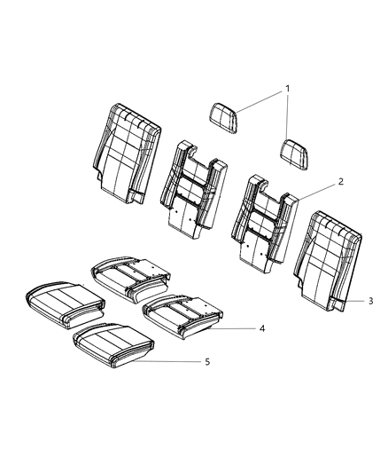2013 Dodge Durango Rear Seat - Split Seat Diagram 6 - Thumbnail