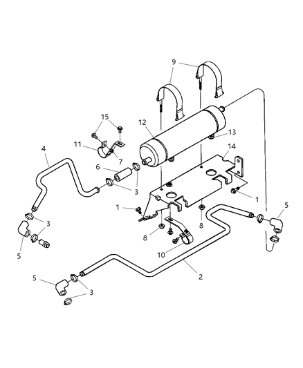 1999 Dodge Ram 3500 Clamp Hose Diagram for 6504180