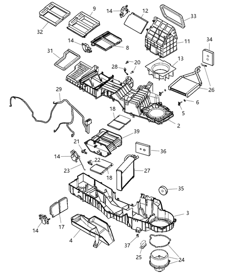 2007 Dodge Ram 1500 Housing Assembly Diagram for 68004238AA