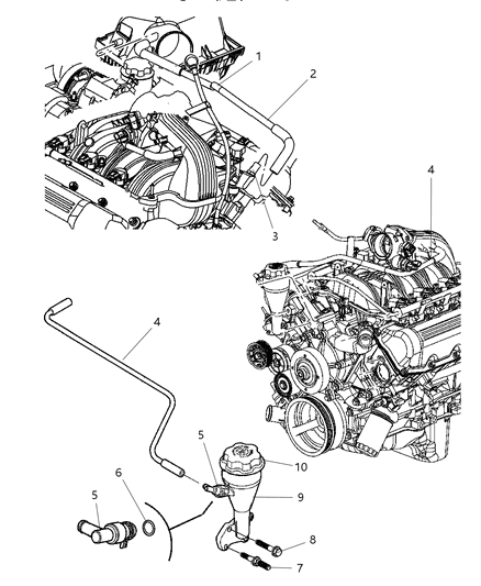 2007 Dodge Durango Crankcase Ventilation Diagram 1 - Thumbnail