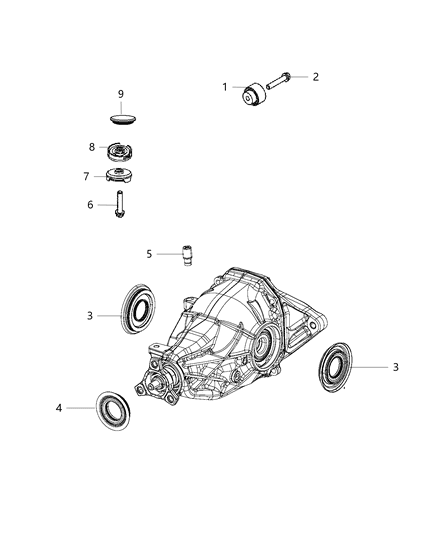 2013 Dodge Charger Housing And Differential With Internal Components Diagram 1 - Thumbnail