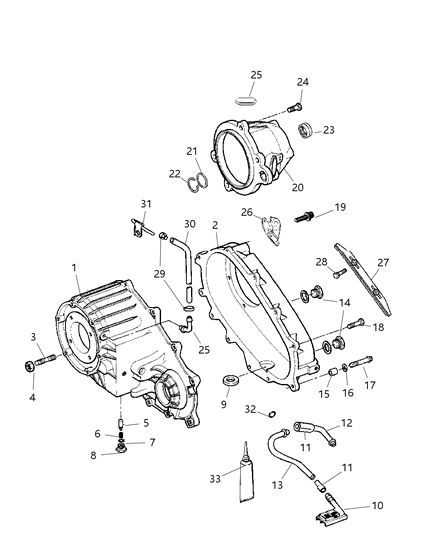1999 Jeep Grand Cherokee Case & Related Parts of Transfer Case Model Diagram 2 - Thumbnail