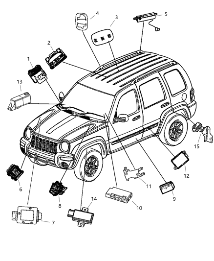 2007 Jeep Liberty Body Control Module Diagram for 5179637AE