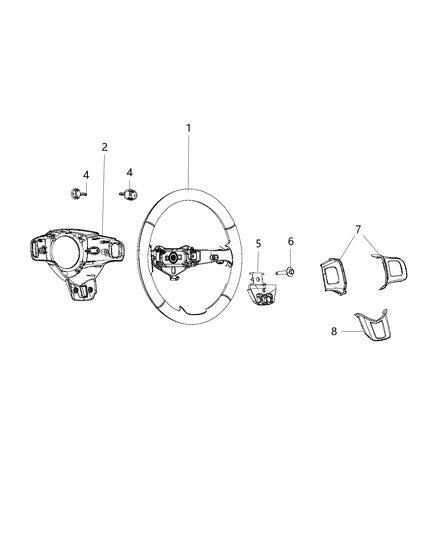 2018 Dodge Journey Steering Wheel Assembly Diagram