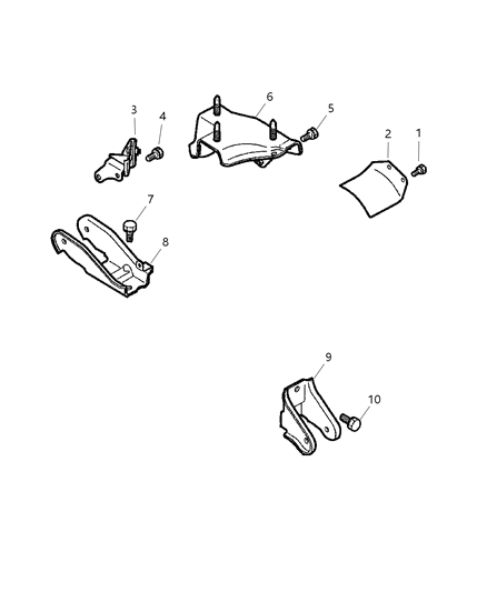 2000 Chrysler Sebring Coupe Transaxle Mounting Bracket Diagram