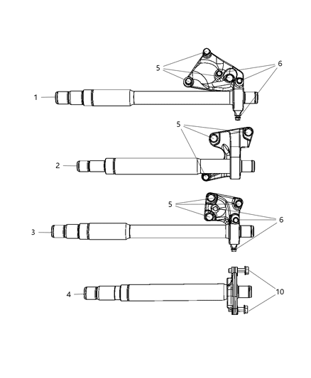 2009 Dodge Journey Shafts , Front Axle Diagram 4 - Thumbnail
