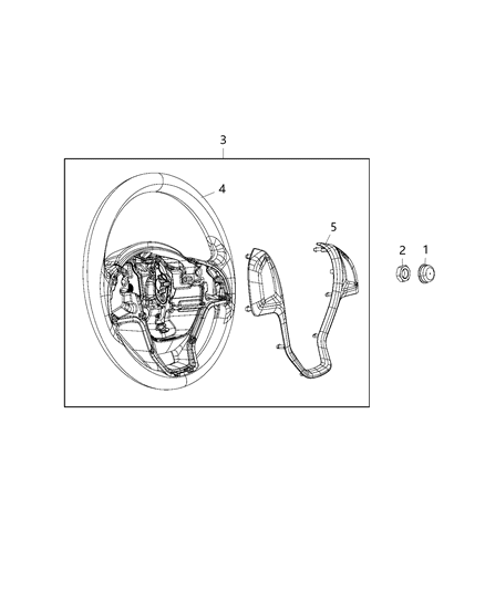2015 Ram ProMaster City Wheel Steering Diagram for 5YP60LXHAA