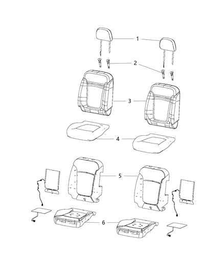 2014 Dodge Journey Front Seat - Bucket Diagram 3 - Thumbnail