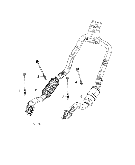 2019 Ram 1500 New Style Oxygen Sensors Diagram 1 - Thumbnail
