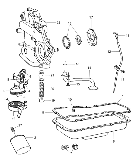 2006 Dodge Caravan Engine Oiling Diagram 3 - Thumbnail
