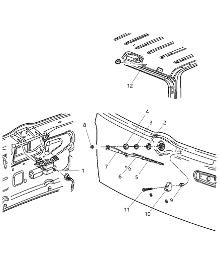 2003 Jeep Liberty Nozzle Windshield Washer Diagram for 55156158AC