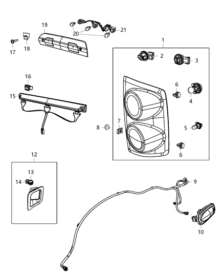 2009 Dodge Ram 3500 Socket, Front Diagram for 68060366AA