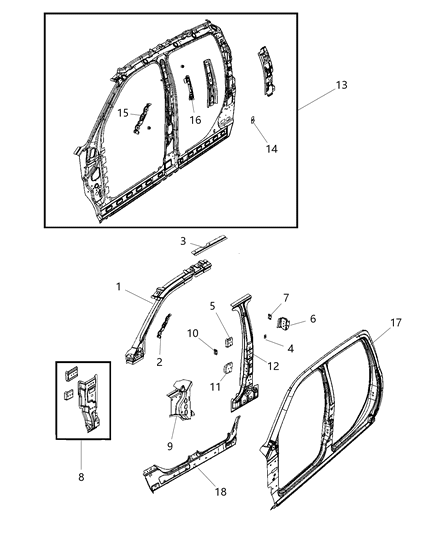 2018 Ram 5500 Front Aperture Panel Diagram 1 - Thumbnail
