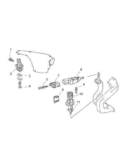 2006 Dodge Sprinter 2500 Switch Stop Lamp Diagram for 5103748AA