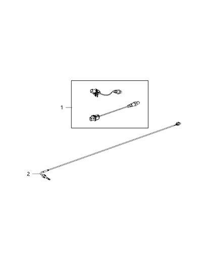 2008 Jeep Grand Cherokee Sensor Oxygen [Upstream], Front Diagram for 5149012AA