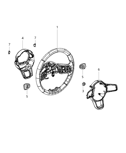 2018 Jeep Wrangler All-new Model Steering Wheel Diagram