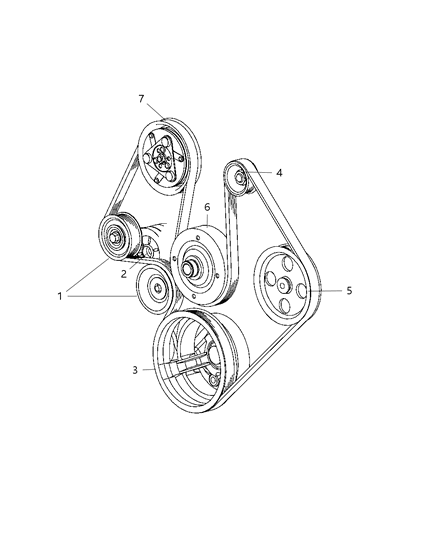 2011 Dodge Nitro Pulley & Related Parts Diagram 1 - Thumbnail