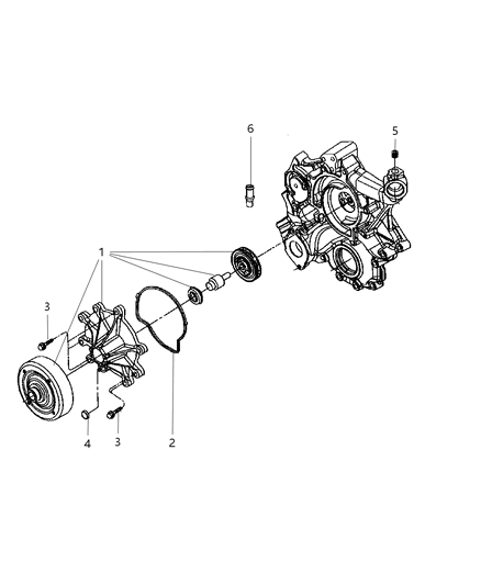 2011 Ram 1500 Water Pump & Related Parts Diagram 2 - Thumbnail