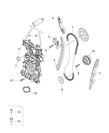2019 Jeep Renegade Screw Hexagon Head Diagram for 68439909AA