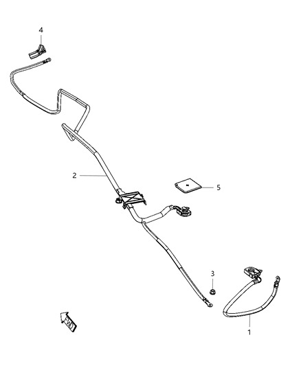 2013 Dodge Challenger Wiring Battery Positive Diagram for 68069652AA