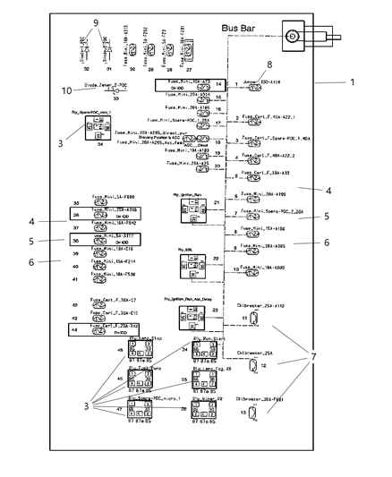 2007 Chrysler 300 Circuit Breaker Diagram for 4124795