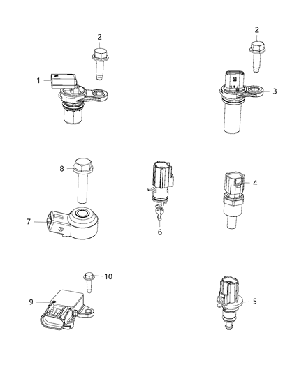 2016 Dodge Journey Sensors, Engine Diagram 2 - Thumbnail