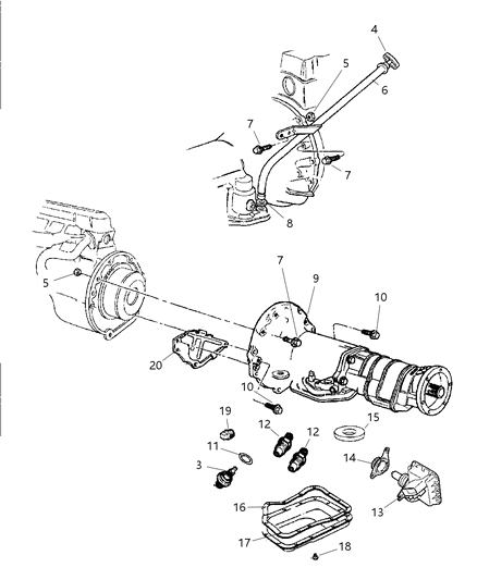 2003 Dodge Dakota Case And Extension Related Parts Diagram 1 - Thumbnail