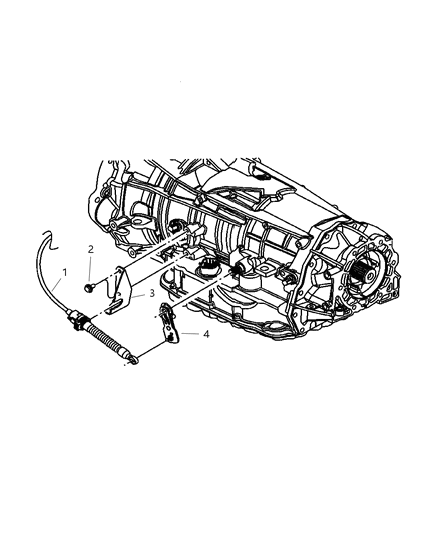 2008 Jeep Commander Gearshift Lever , Cable And Bracket Diagram 1 - Thumbnail