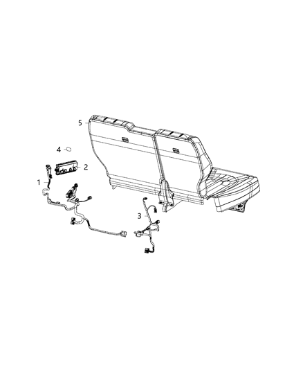 2020 Chrysler Voyager Wiring - Rear Seats Diagram 2 - Thumbnail