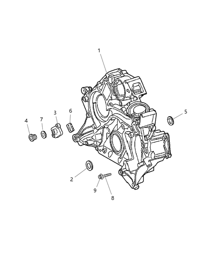 2006 Chrysler Crossfire Timing Cover & Related Diagram 1 - Thumbnail