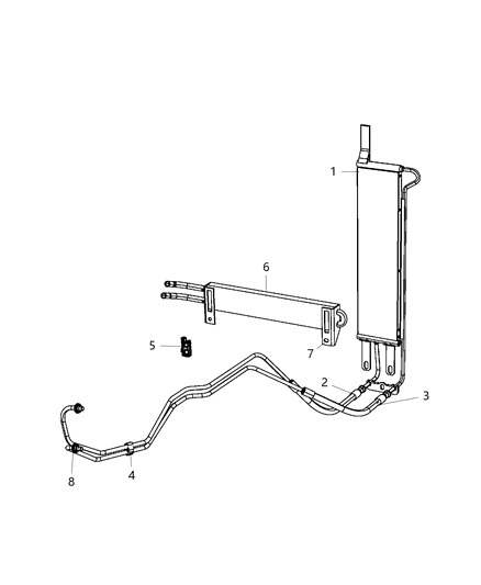 2009 Chrysler Aspen Transmission Oil Cooler & Lines Diagram 1 - Thumbnail