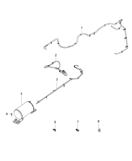 2019 Ram 2500 Filter Air Includes Mounting Clips Diagram for 68412084AA