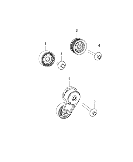 2017 Ram ProMaster 2500 Pulley & Related Parts Diagram 2 - Thumbnail