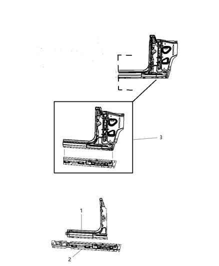 2009 Jeep Wrangler Front Aperture Panel Diagram 1 - Thumbnail