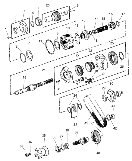 1997 Jeep Cherokee Snap Ring Diagram for 89331A