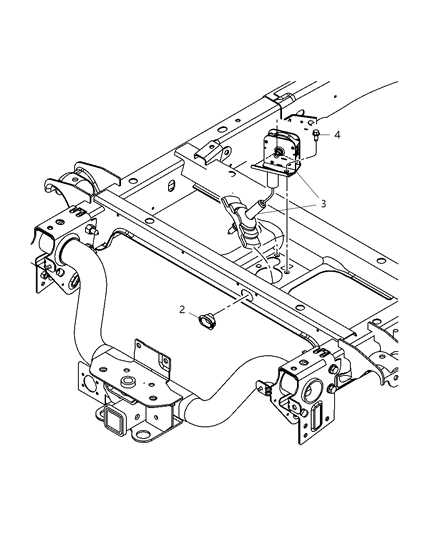 2010 Dodge Ram 1500 Winch Spare Tire Carrier Diagram for 52014127AA