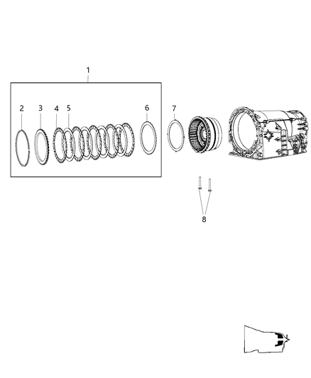 2011 Dodge Durango B2 Clutch Assembly Diagram 1 - Thumbnail