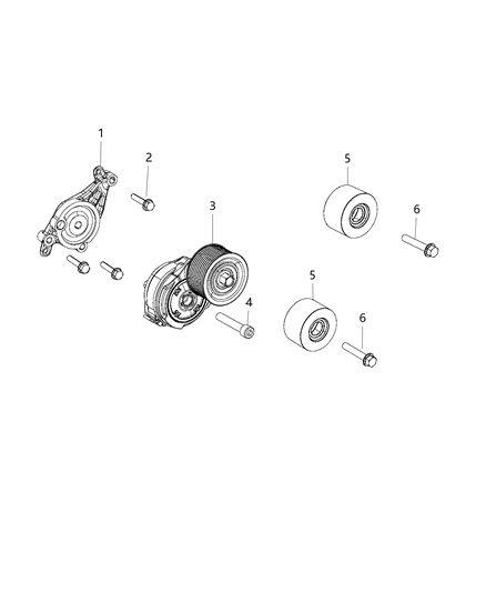 2020 Jeep Grand Cherokee Pulley & Related Parts Diagram 3 - Thumbnail