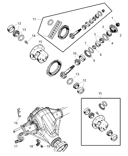 2007 Jeep Wrangler Differential - Front Axle Diagram 2 - Thumbnail