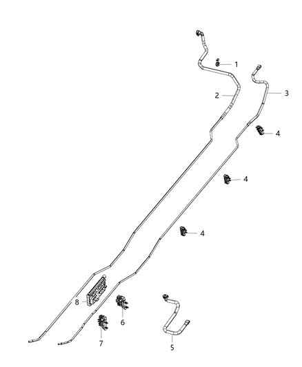 2014 Ram 2500 Fuel Lines, Rear Diagram 2 - Thumbnail