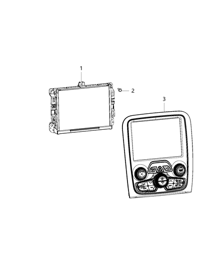 2013 Dodge Viper Center Stack Upper Diagram for 1UX67AAAAC