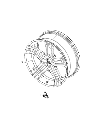 2020 Ram 1500 Sensor Kit Tire Pressure Diagram for 68406539AA