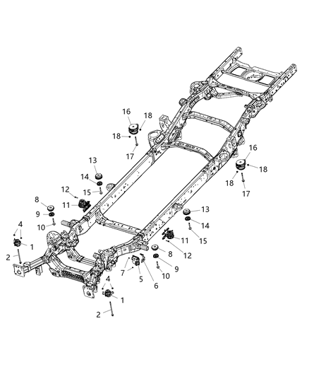 2020 Ram 1500 Module Controller Active Vibration Cancellation Diagram for 68444309AC