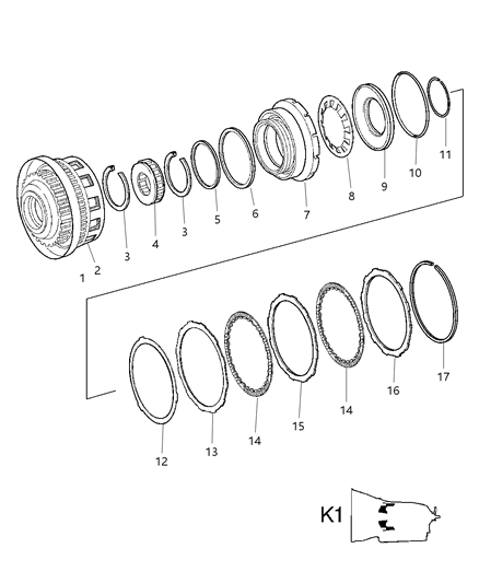2006 Jeep Grand Cherokee Spring Piston Return Diagram for 52108057AA