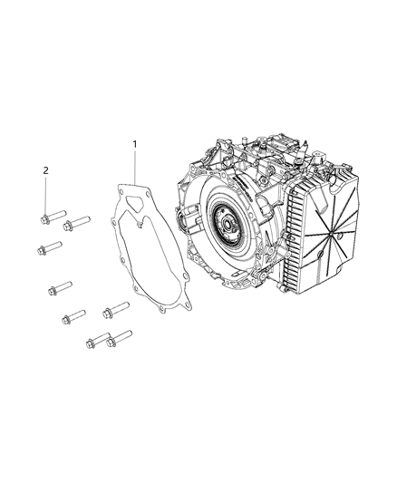 2009 Dodge Journey Mounting Bolts of Automatic Transmission Diagram 2 - Thumbnail