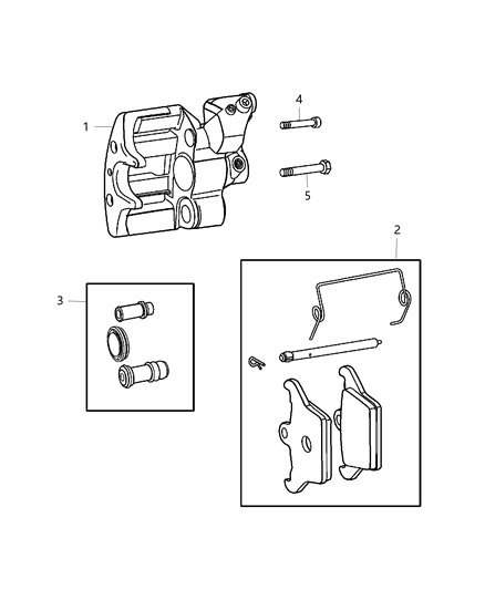 2015 Dodge Viper Caliper, Rear Driver Side Diagram for 68192017AB