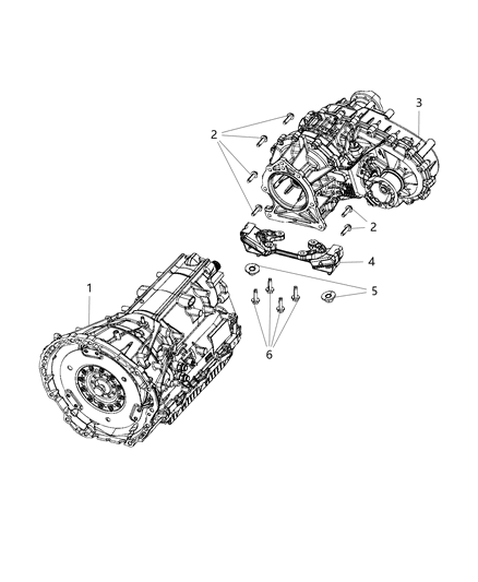 2020 Jeep Gladiator Isolator Transmission Mount Diagram for 68328249AE