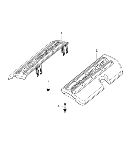 2021 Dodge Durango Engine Cover & Related Parts Diagram 3 - Thumbnail