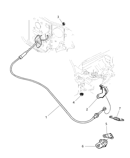 2002 Dodge Durango Gearshift Controls Diagram 1 - Thumbnail
